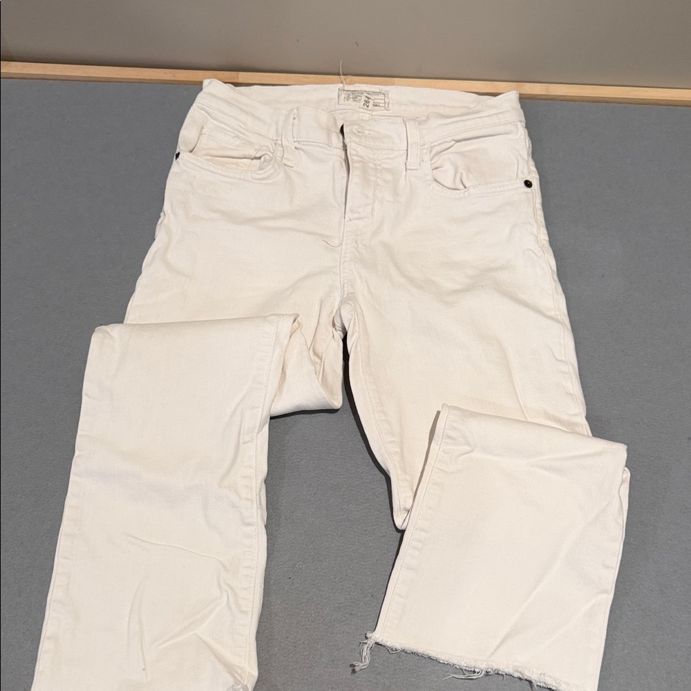 Current/Elliott Off-White Denim Jeans